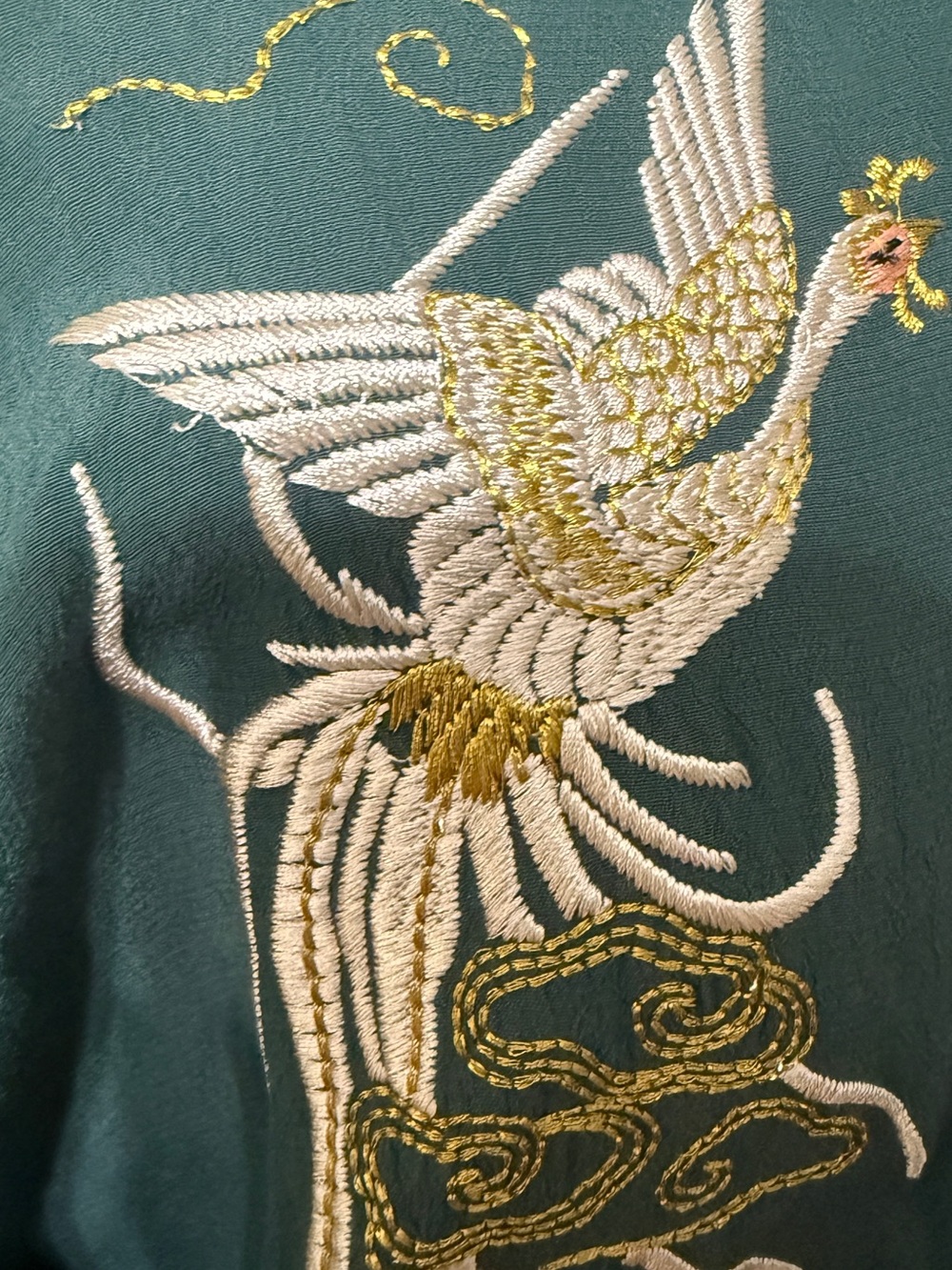 Trashy Diva Teal Button-Front Top with Embroidered Birds - Picture 3 of 8